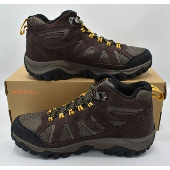 Merrell Mens Size 9 Oakcreek‎ Mid Waterproof Expresso Hiking Boots Shoes J03640 main image 8
